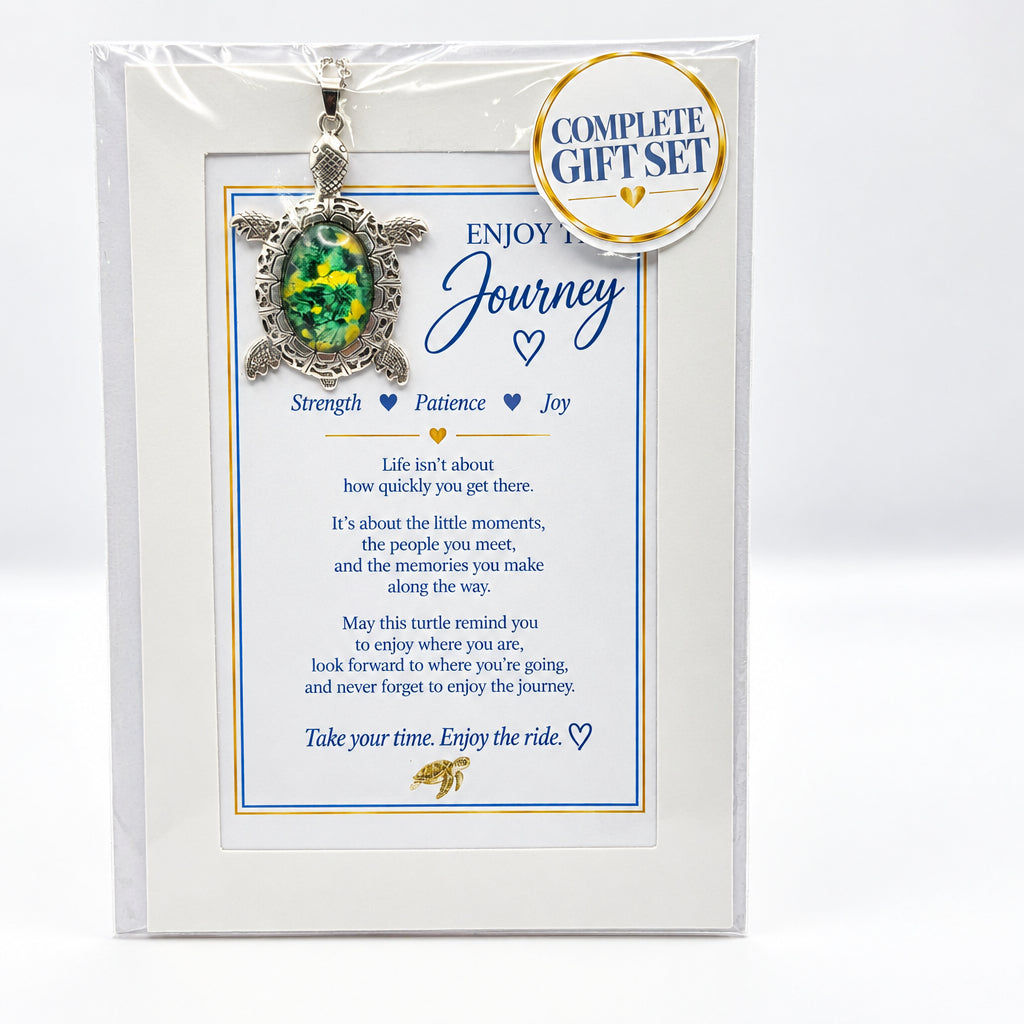 Enjoy the Journey Turtle Pendant Gift Set