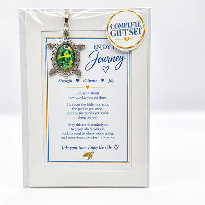 Enjoy the Journey Turtle Pendant Gift Set