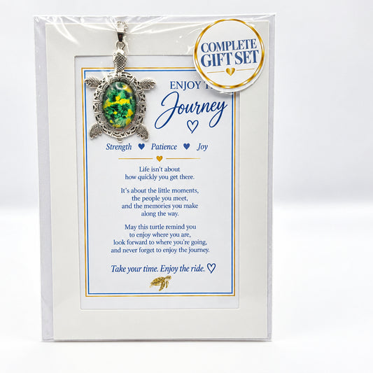 Enjoy the Journey Turtle Art Necklace | Keepsake Collection
