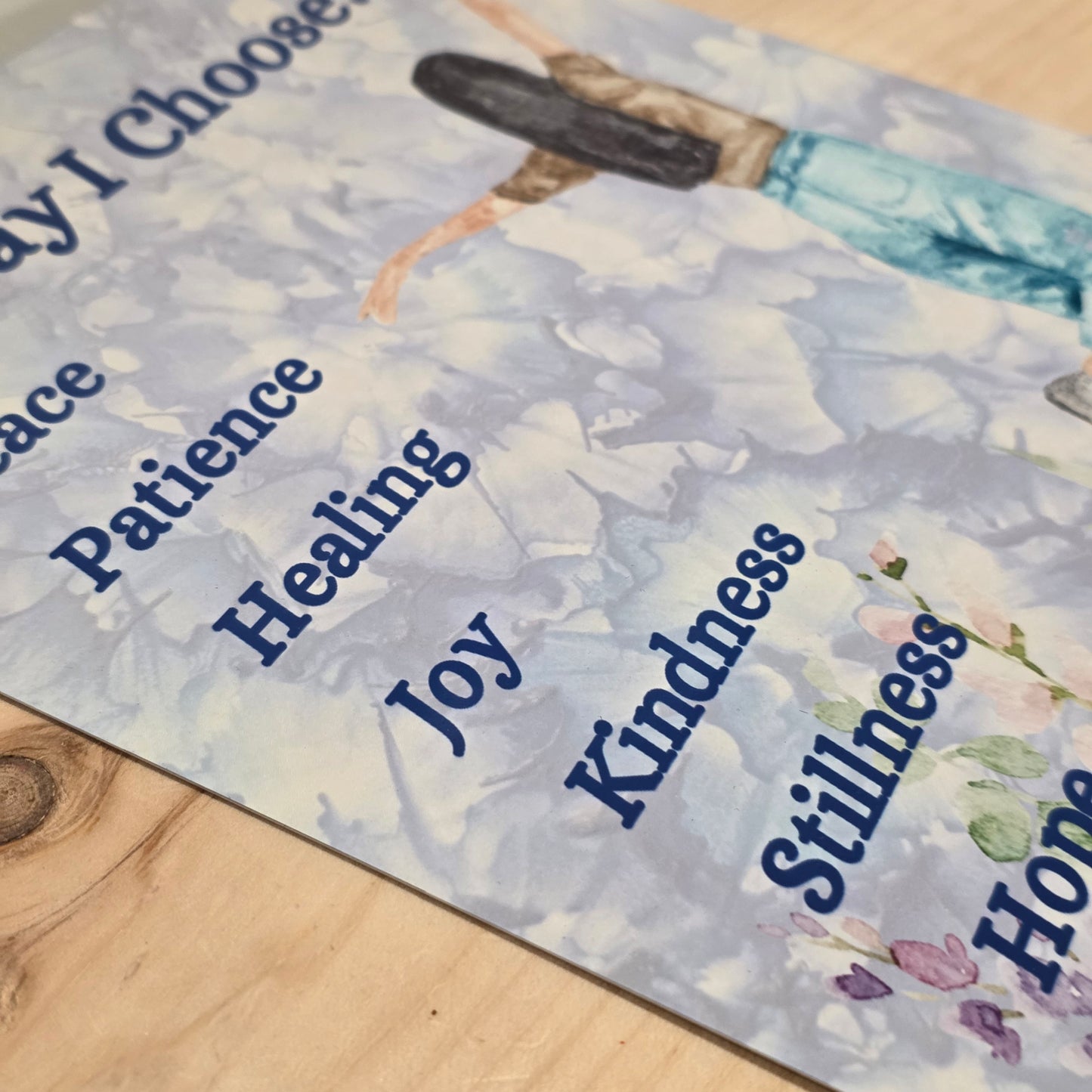 Inspirational Aluminum Wall Art – 8×10 Healing Affirmation Print