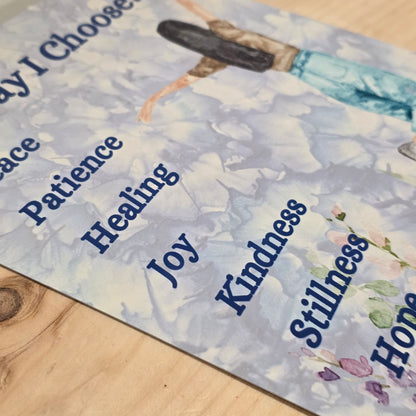 Inspirational Aluminum Wall Art – 8×10 Healing Affirmation Print