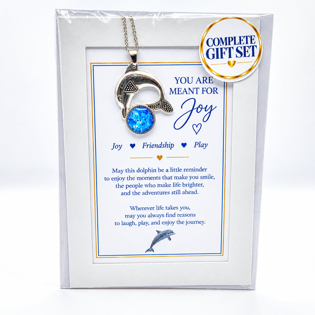 You Are Meant for Joy Dolphin Art Pendant