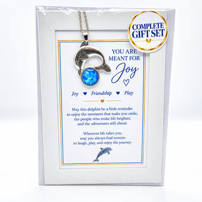 You Are Meant for Joy Dolphin Art Pendant