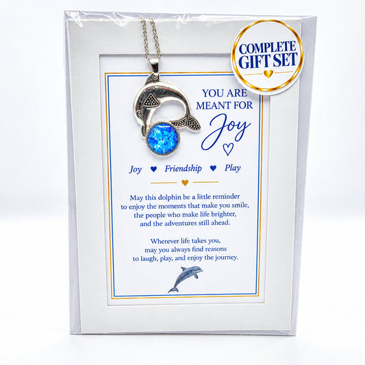 You Are Meant for Joy Dolphin Pendant Gift Set