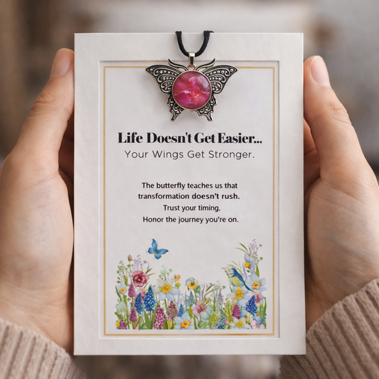 Butterfly Keepsake Pendant Card – Strength, Trust & Encouragement Gift