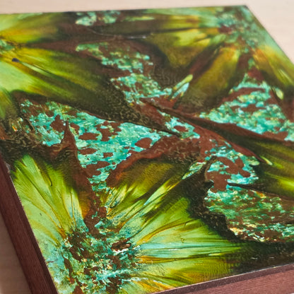 Spirit of the Woods – Encaustic on Cradled Wood | 5x5" | Original Art