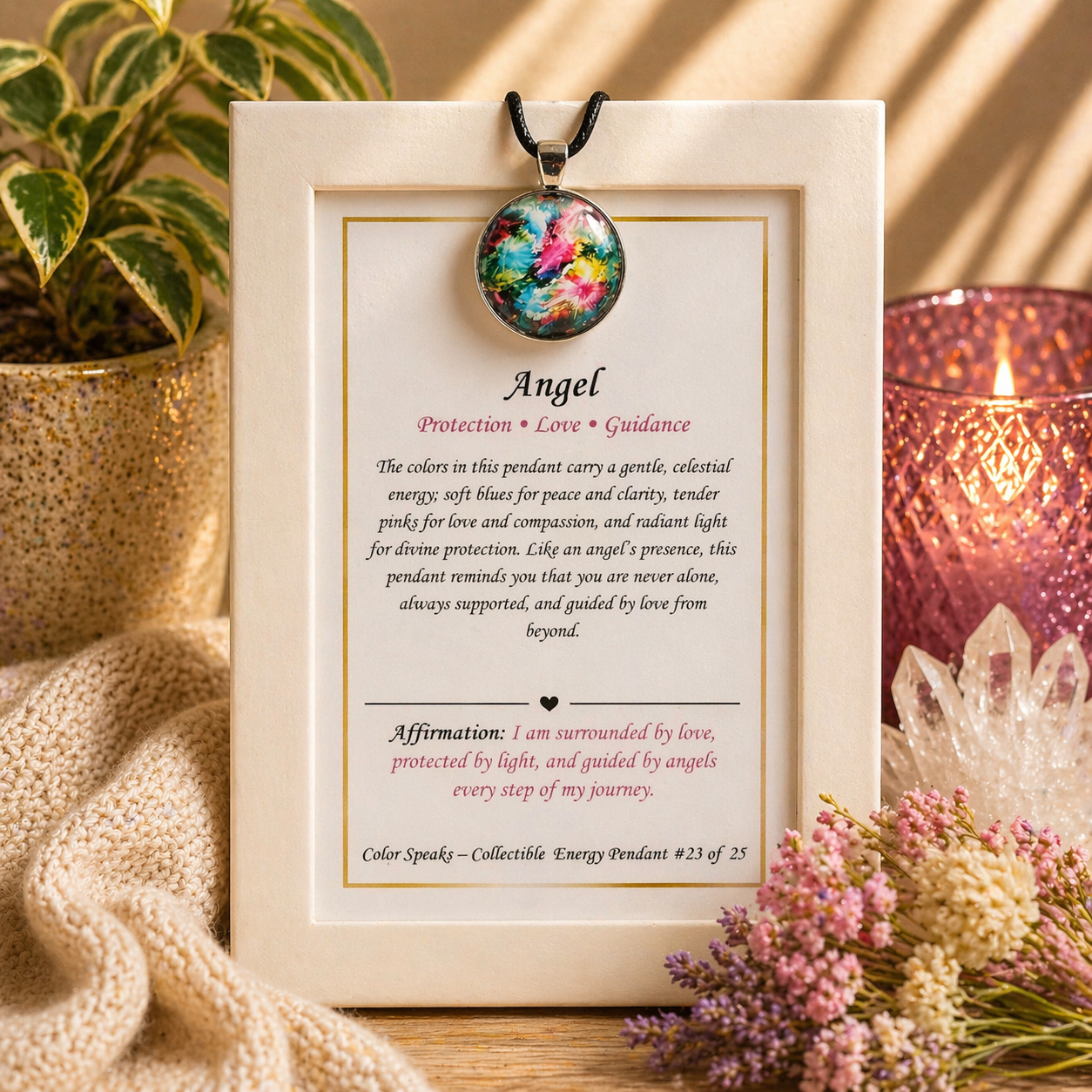 Angel Pendant Card – Protection • Love • Guidance