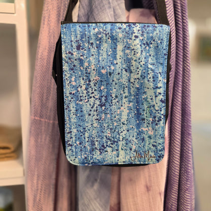 💙 Healing Rain – Art Crossbody Bag + Free Matching Earrings Set