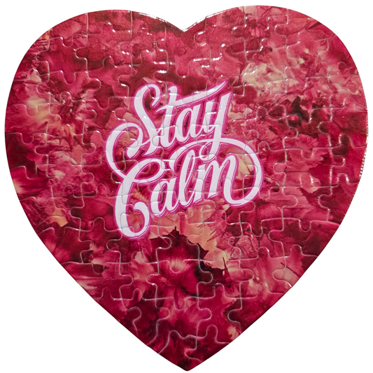 Stay Calm – Heart Puzzle 🌹