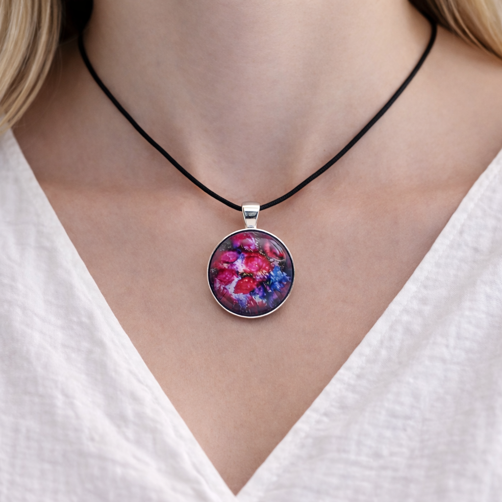 Purple Roses Pendant Card – Love • Elegance • Devotion