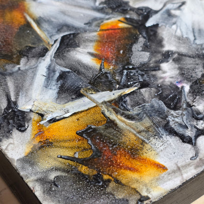 Cosmic Fire-Encaustic on Cradled Wood | 5x5" | Original Art