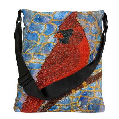 Always Beside You Cardinal- Original Art Crossbody Tote