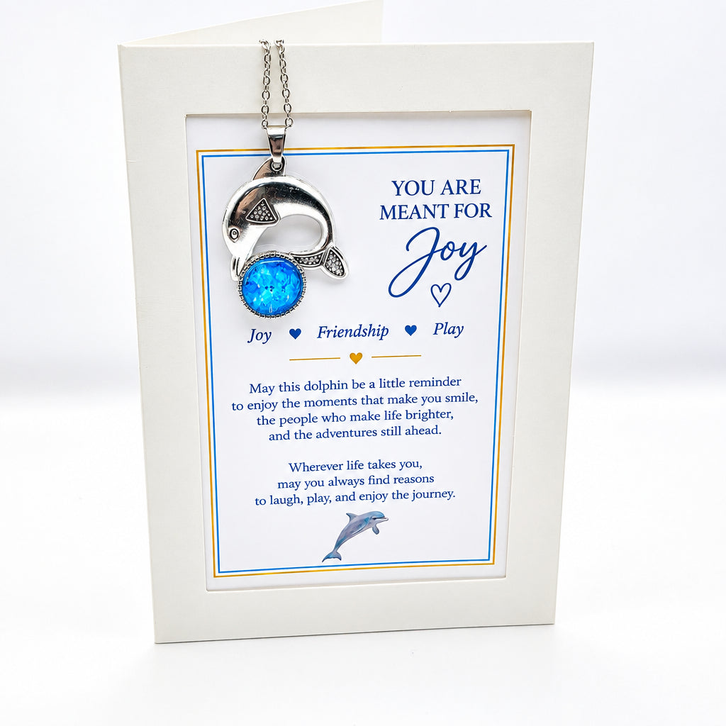 You Are Meant for Joy Dolphin Art Pendant