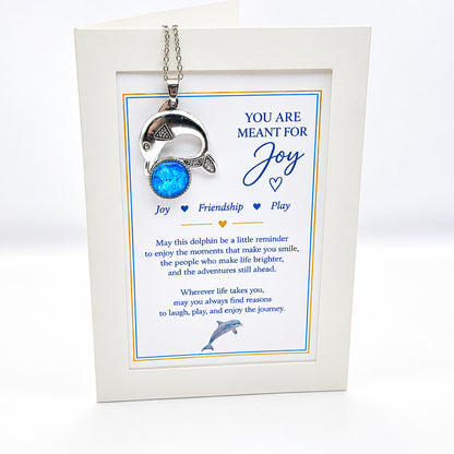 You Are Meant for Joy Dolphin Art Pendant