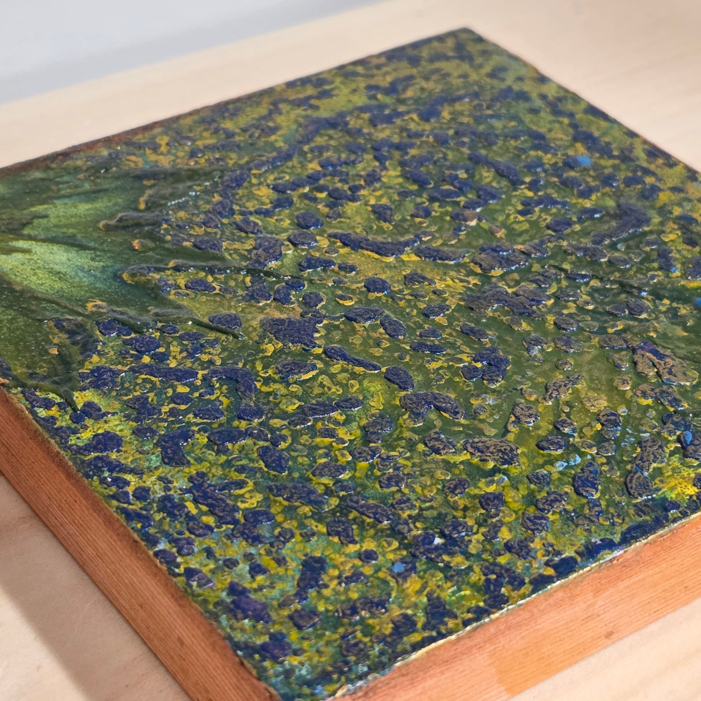 Gaia - Encaustic on Cradled Wood | 5×5" | Original Art