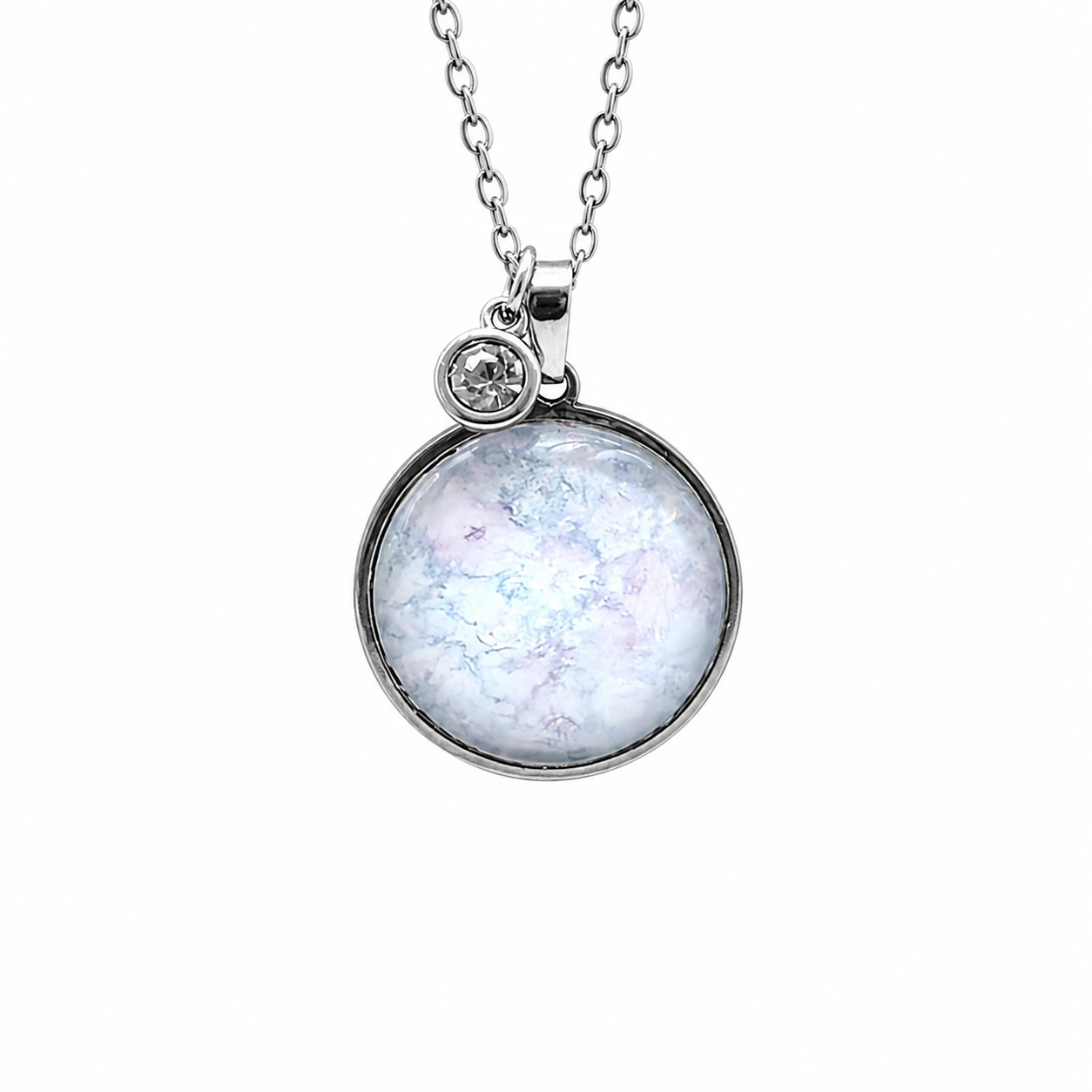 April Birthstone Necklace Gift Set | Diamond Pendant with Keepsake Card | Handmade Birthday Gift for Her