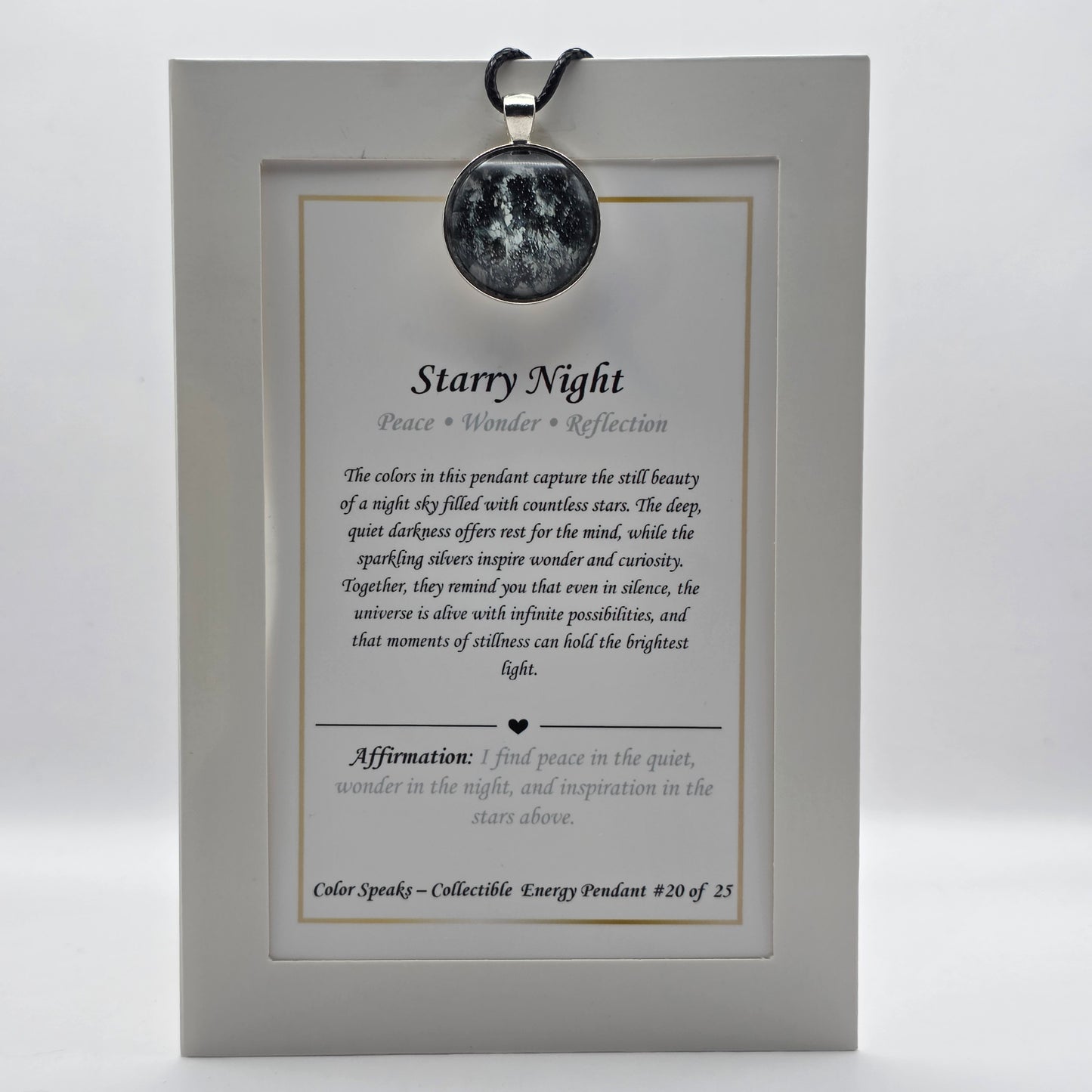 Starry Night Pendant Card – Peace • Wonder • Reflection