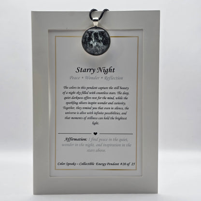 Starry Night Pendant Card – Peace • Wonder • Reflection