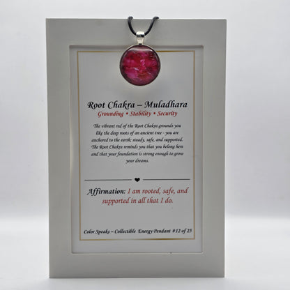 Root Chakra Pendant Card – Muladhara – Grounding • Stability • Security