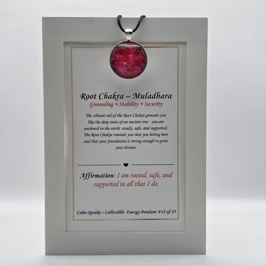 Root Chakra Pendant Card – Muladhara – Grounding • Stability • Security