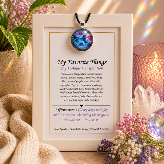 My Favorite Things Pendant Card – Joy • Magic • Inspiration
