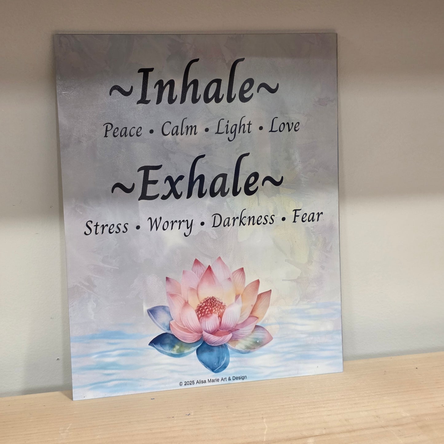 Inspirational Aluminum Wall Art – 8×10 Healing Affirmation Print