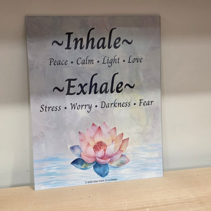 Inspirational Aluminum Wall Art – 8×10 Healing Affirmation Print