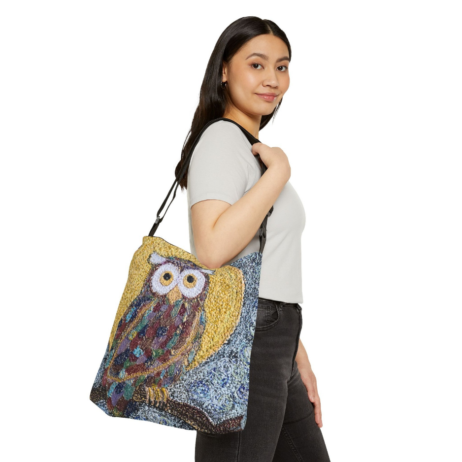 Hootie the Owl - Original Art Crossbody Tote
