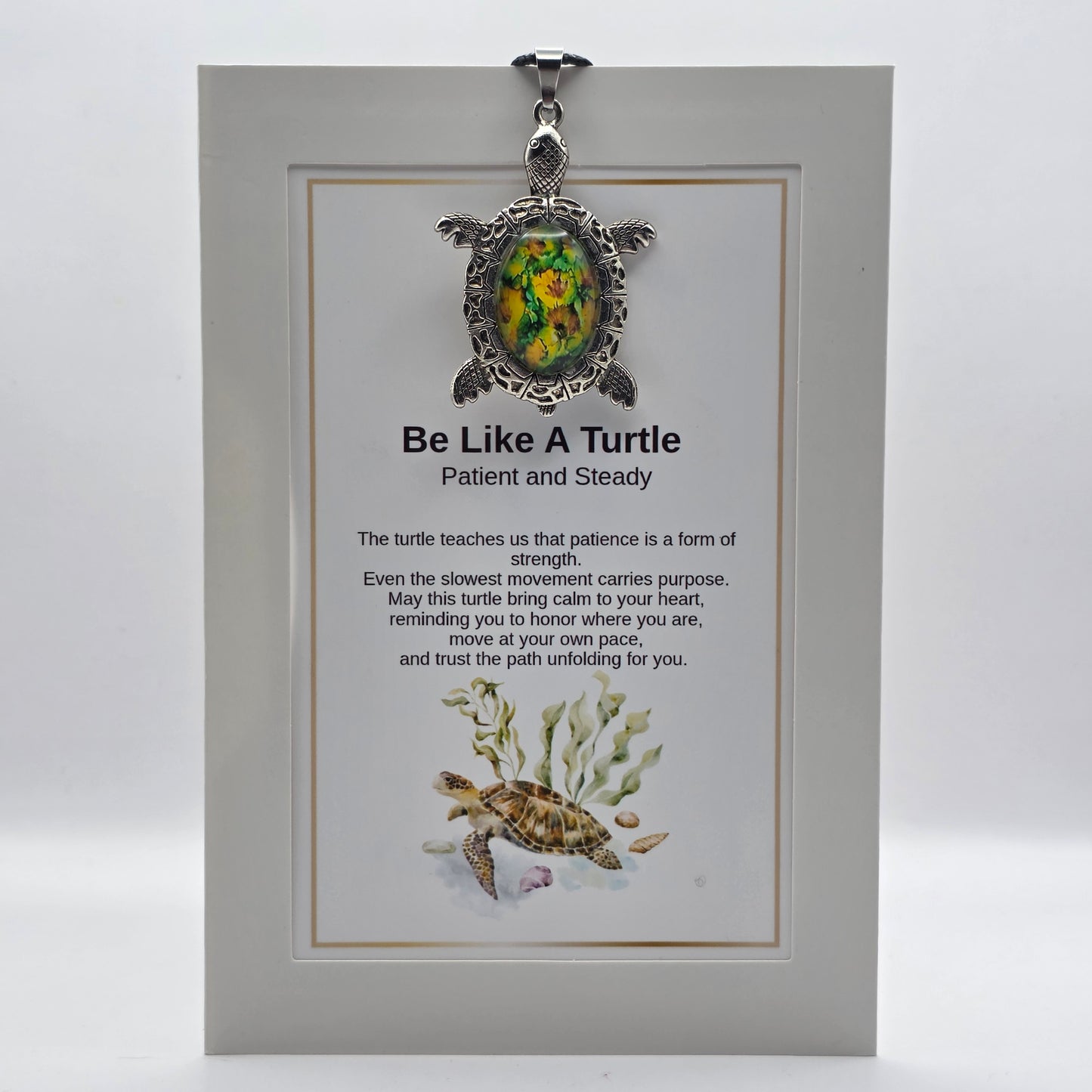 Be Like a Turtle Pendant Card – Patient & Steady