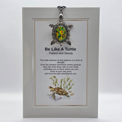 Be Like a Turtle Pendant Card – Patient & Steady