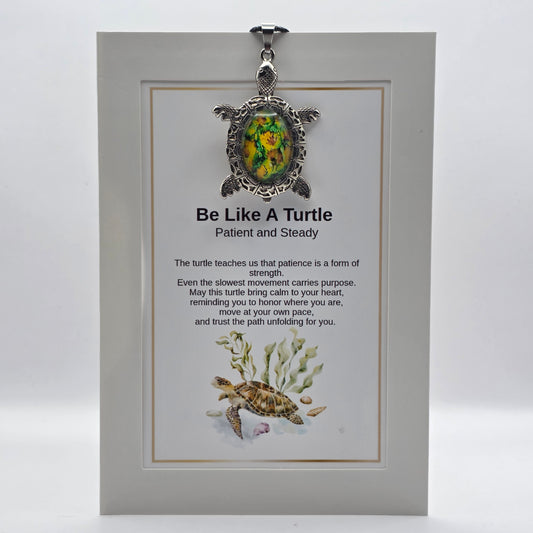 Be Like a Turtle Pendant Card – Patient & Steady