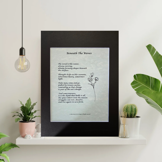 Beneath the Waves - 11x14 Matted Poem
