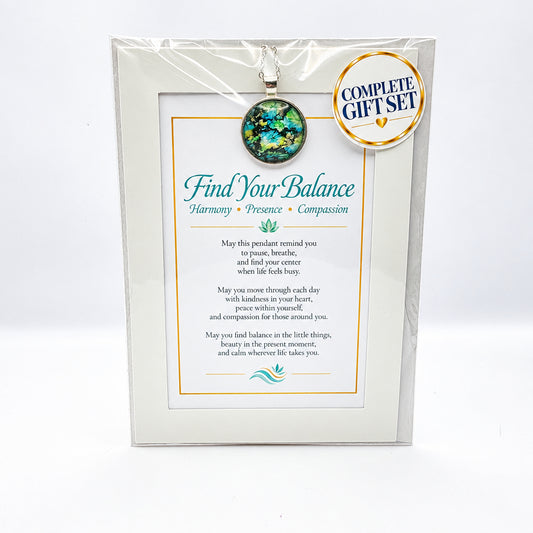 Find Your Balance Pendant Gift Set