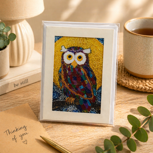Hootie the Owl Note Card – Wisdom, Comfort & Strength (3 for $25)