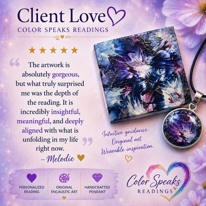 Color Speaks Personalized Reading, Original Artwork & Matching Pendant