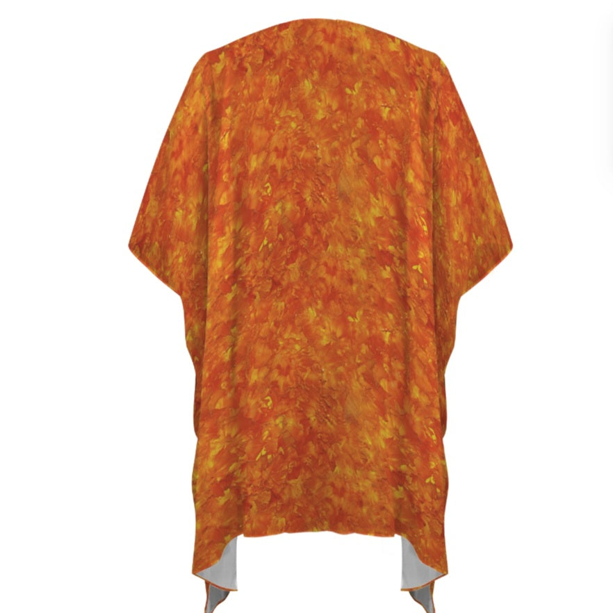 Orange Sunset Kimono | Women's Lightweight Boho Cover-Up