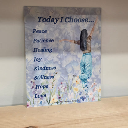 Inspirational Aluminum Wall Art – 8×10 Healing Affirmation Print