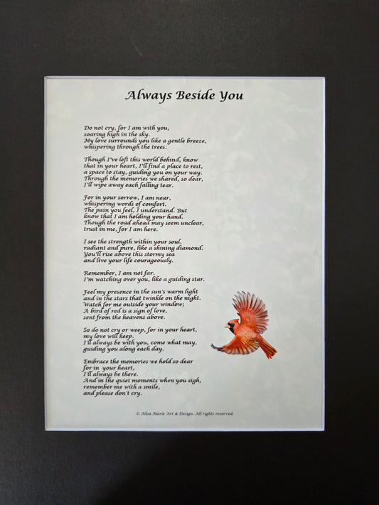 Always Beside You - 11 x14 Matted Poem
