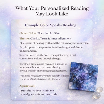 Color Speaks – Personalized Color Reading & Custom Artwork