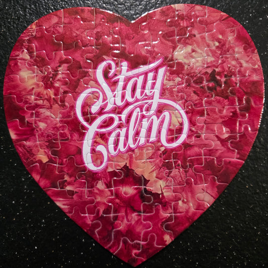 Stay Calm – Heart Puzzle 🌹