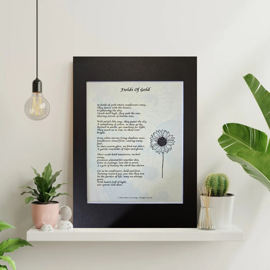 Fields of Gold - 11x14 Matted Poem
