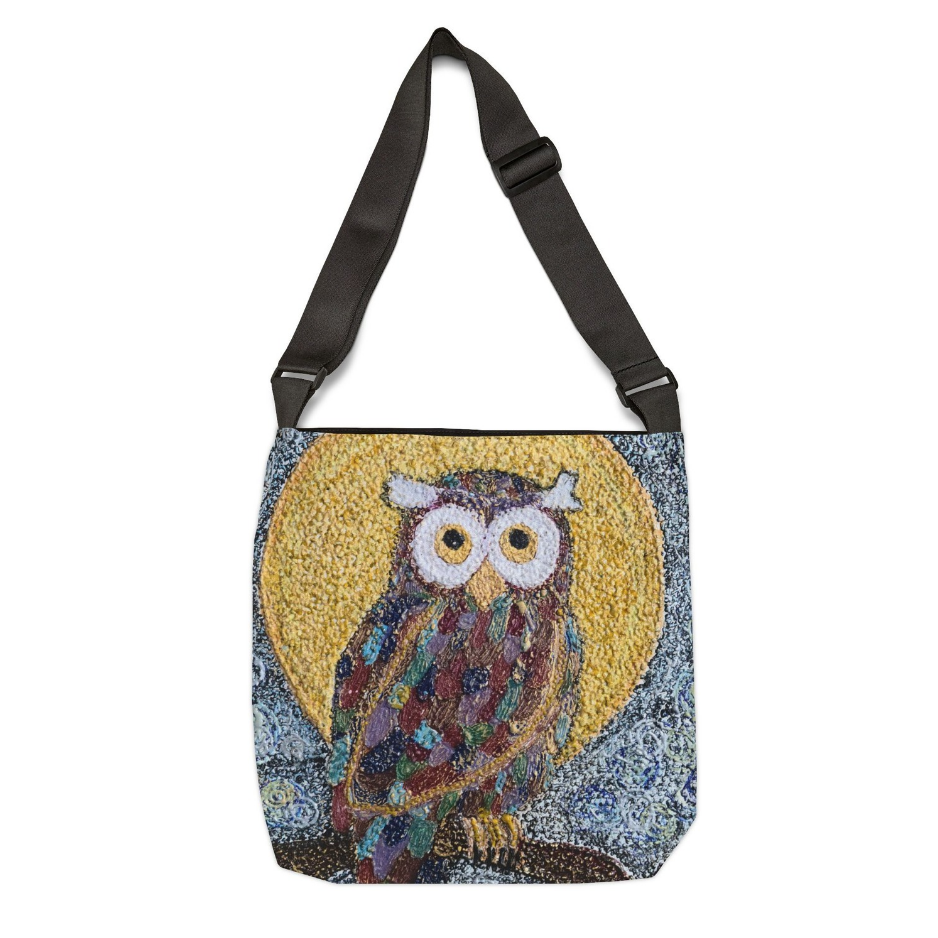 Hootie the Owl - Original Art Crossbody Tote