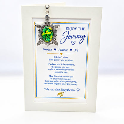 Enjoy the Journey Turtle Art Necklace | Keepsake Collection
