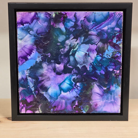 Mystic Violet – 6×6 Encaustic Original
