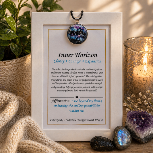 Inner Horizon Pendant Card – Clarity • Courage • Expansion