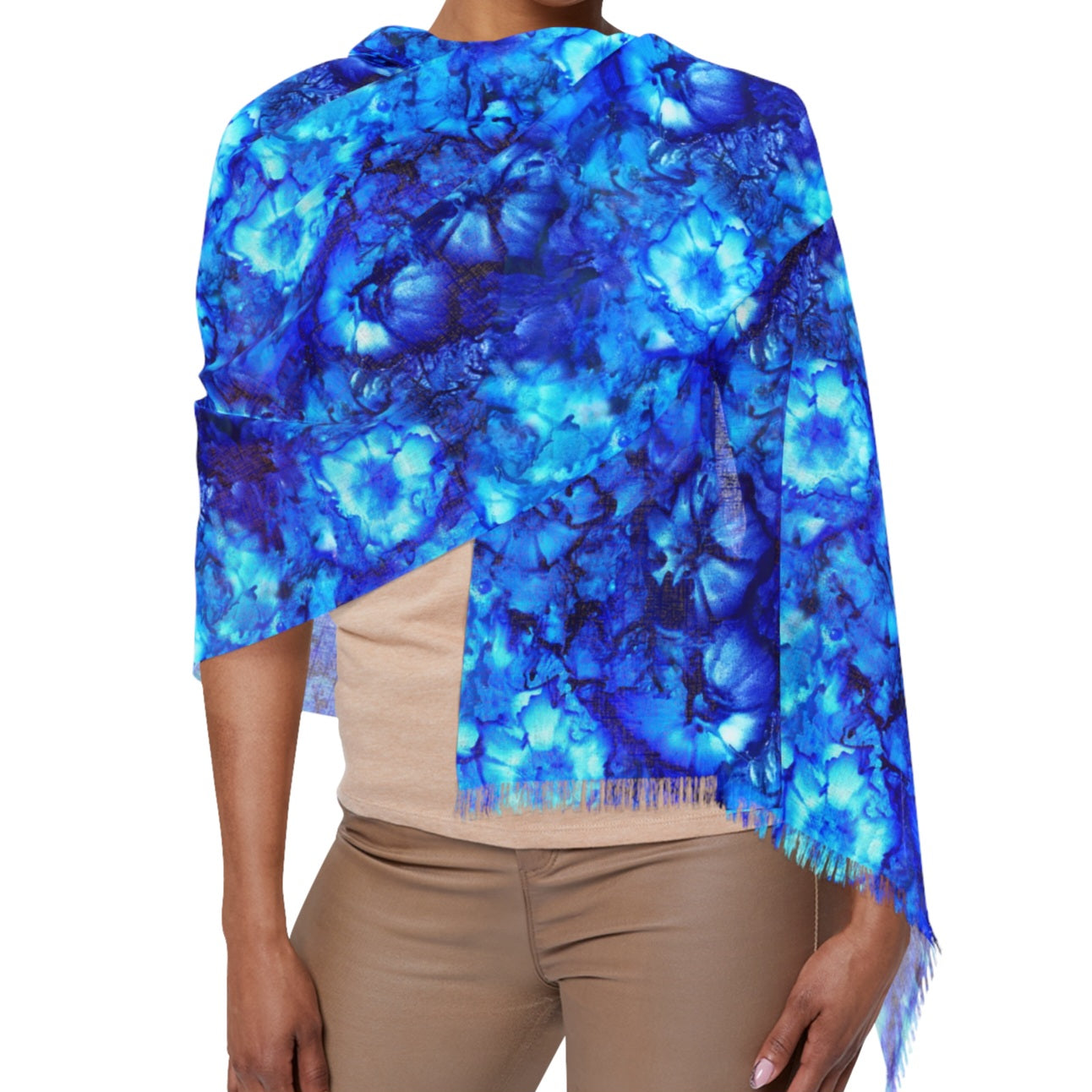 Serenity Fringe Scarf – A Wearable Breath of Calm