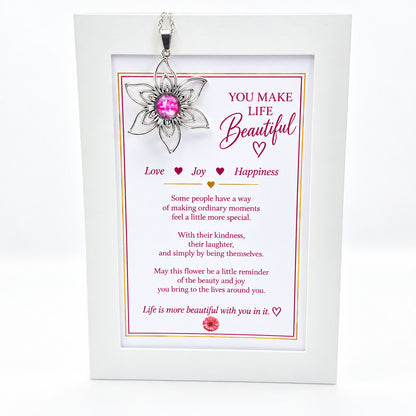 You Make Life Beautiful Pendant Gift Set