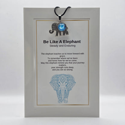 Elephant Keepsake Pendant Card – Encouragement & Inner Strength Gift