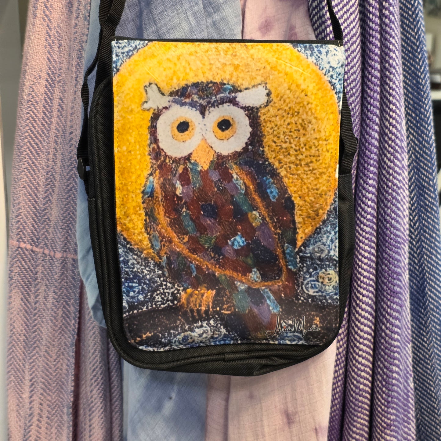 🦉 Hootie the Owl - Art Crossbody Bag + Free Matching Earrings Set