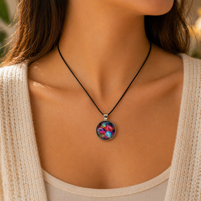 Grateful Flower Pendant Card – Compassion • Peace • Joy